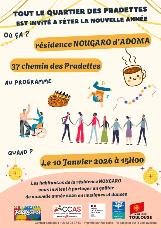 Le 10 Janvier 2026 Tout le quartier se retrouve résidence ADOMA Pierre NOUGARO